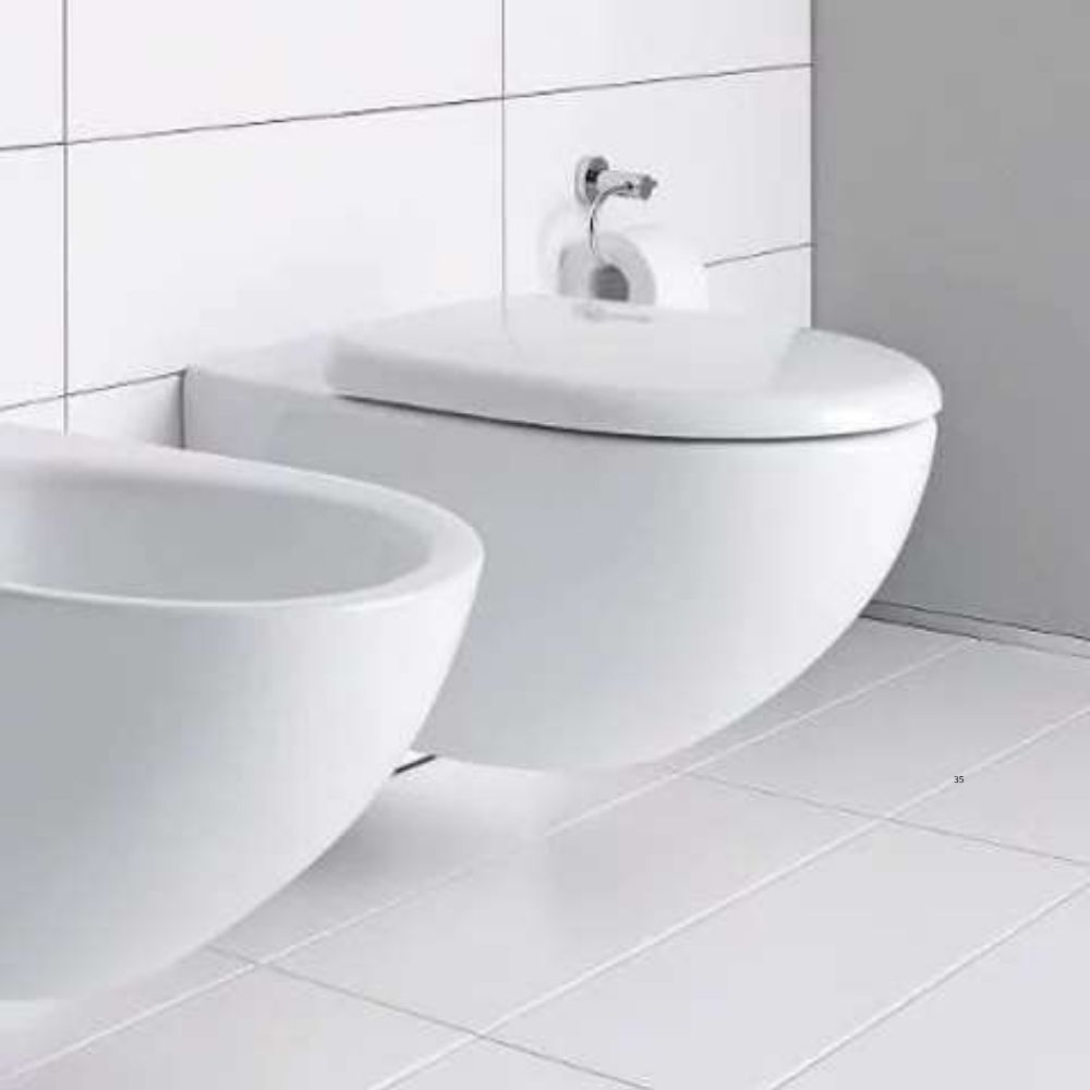 Architec White Wall Hung Toilet and Wash Basin